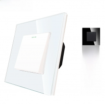 Bingoelec EU Standard Mechanical Switch 1/2 3Gang 1 Way Push Button Switch Crystal Glass Panel Wall Light Switch