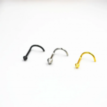 Wholesale 50pcs/Lot Spike Nose Stud  Screw Surgical Steel Nose Ring Nose Piercing 20g body piercing jewelry