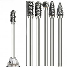 100mm Extention Long Shank 6x12mm Cutting Edge Carbide Burr Carving Grinder Abrasive Tool Rotary Burr Shaft Milling Cutter Metal