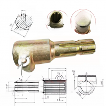 PTO transfer ( 8 splines to 6 splines OR 6 SPLINES TO 8 SPLINES as choice ) as picture showed