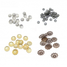 6MM 7MM 9MM Gun Metal Black Gold Color Silver Color Antique Bronze Iron Bead Caps Jewelry Making Supplies Findings Accessories