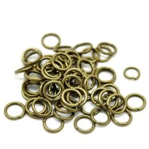 Doreen Box Lovely 200PCs Antique Bronze Open Jump Rings 10mm(3/8")x1.5mm (B18954)