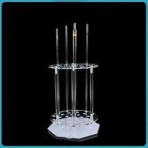 Plexiglass Rack Pipette Straw Holder Circular Laboratory Pipettor Holder PMMA Stand 32 Wells Hole Diameter 11 12 16mm