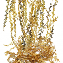10/20m Gold Silver Silk cloth Artificial fake Plant flower leaves wreath ivy vine home wall flower decorations Flower Garland