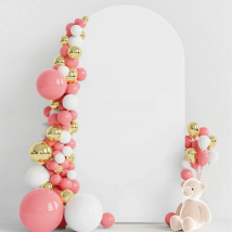 Mehofond Background Custom Arch 2-Sided Fitted Round Top Covers Birthday Wedding Baby Shower Ceremony Party Backdrop Decor Photo