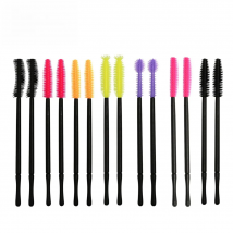 Fadvan 50pcs Eyelash Brush Silicone Gel Makeup Brushes Comb Mascara Wands Professional Beauty Tools