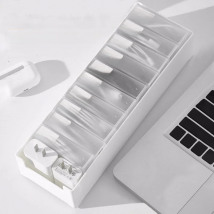 3041 Data Cable Storage Box Desktop Small Box Charger U Disk Drawer Grid Office Good Room Artifact