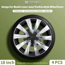 4PCS For TESLA Model 3 (2017-2023) 18 Inch Wheel Cover Performance Replacement Hub Cap Automobile Full Rim Hub Cover Accessories