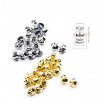 25pcs 8mm Car Universal Wheel Rivets Nuts  For Refits Rims Cap Lip Screw Bolt Tires Decoration Replacement Parts Silver Gold