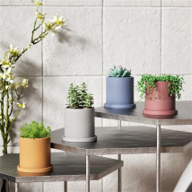 Round Concrete Planter with Words Silicone Mold DIY Cement Candle Jar Mould Fun Succulent Flower Pot Storage Making Tool