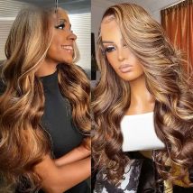 13x6 HD Lace Wig Human Hair 4/27 Highlight Wig Body Wave Human Hair 13x4/13x6 Lace Frontal Wigs Pre Plucked 5x5 HD Closure Wig