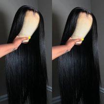 180 Density 13x4 13x6 360 4x4 Transparent Bone Straight Lace Front Human Hair Wigs Brazilian Frontal Wigs For Black Women