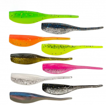 20PCS  Fishing Soft Lure Double Color  Needle Tail 4.8mm 1g Artificial Silicone Bait   Worm Bait Wobblers Tackle