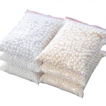 10-1000Pcs 3-16mm With Hole ABS Imitation Pearl Bead Bracelet Round Acrylic Spacer Bead for DIY Craft Jewelry Making Findings