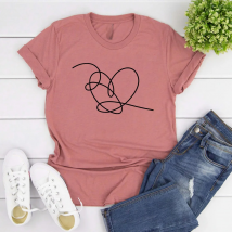 Love Yourself Heart Shirt Love Yourself Tear T-Shirt Heart Tee Women Tshirts Short Sleeve T-shirts Streetwear Casual Tops