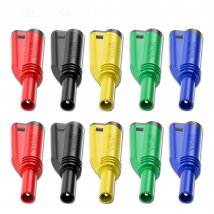 JXSINONE P3005 10pcs 4mm Stackable Banana Plug Welding/Assembly Safety Welding-free Multimeter High Quality Connector