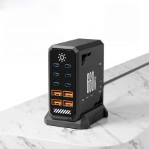 660W GaN USB C Charger Station 10 Port Fast Charger Type C PD3.1 PD3.0 PPS Quick Charger For Macbook Pro iPad iPhone 16 Samsung