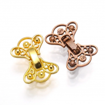 1pcs brass filigree sector bracelet clasp elegant lock end connectors for DIY jewelry findings accessories