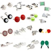 Football Shoes Basketball Tennis Ball Bat Badminton Pingpong Golf Cufflink Cuff Link 1 Pair Shipping Big Promotion