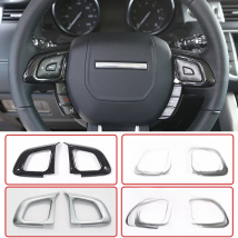 ABS Chrome Steering Wheel Button Frame Cover Trim For Land Rover Range Rover Evoque 2011-2017 Accessories Car Styling