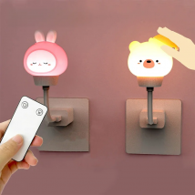 USB Cartoon Cute Night Light With Remote Control Babies Bedroom Decorative Feeding Light Bedside Tabe Lamp Xmas Gifts For Kids