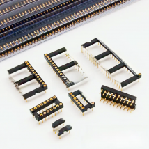 10PCS/Lot Gold plated Round hole IC seat 8P 14P 16P 20P 24P 28P 32P 40Pin Round pin chip holder microcontroller holder