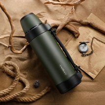 FEIJIAN Large Capacity Thermos, Travel Portable Thermos bottle ,  Thermal mug, Water bottle, Stainless Steel ,1200/1500ML