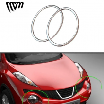 For Nissan Juke 2010-2014 Car Styling Head Lamp Front Bumper Headlight Ring Trim Cover Abs Chrome Auto Accessories 2pcs