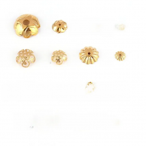 Stainless Steel Flower Charms Pendants Ear cap Flower Petal End Spacer Beads Caps Charms Bead Cups For Jewelry Making DIY