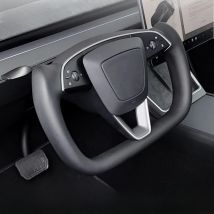 NovaAcc for Tesla Model Y Juniper 2025 Yoke Steering Wheel Heating Black White New Yoke Style Steering Wheel Replacement