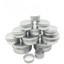 100Pcs Aluminum Jars Tin 5g/10g/15g/20g/30g/50g/60g/80g/100g Metal Empty Cosmetic Face Care Eye Cream Lip Balm Gloss Packaging