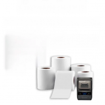 DEONTGER Thermal White Synthetic Labels Paper 10 Rolls for P1/DP23/DP30 Adhensive Scratchproof Waterproof Tear Resistant Sticker