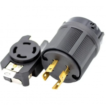 Black Assembled UL L14-30P L14-30R US 30A wired industrial Power Connector Tripolar Twist Locking Electrical Plug Receptacle