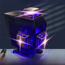 Laser Level 3D 4D 8-16 Line Powerful Purple Light Digital Display 360° Horizontal Vertical Self-Leveling System Measure Tools