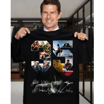 Top Gun Maverick 35 Years Signatures Fan Gift Unisex T Shirt S-5XL Black womens golf shirt
