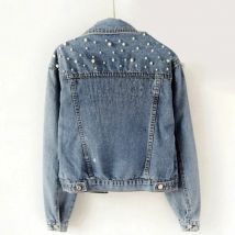 wife of the party pearl Denim Jacket Country wedding bridal shower Bachelorette hen party Bride to be Future Mrs decoration gift