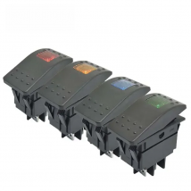 Waterproof Bar Rocker Toggle Switch Car Boat Marine Rocker Switch Button 12V 220V LED Light Lamp 4pin on Off DPST Switch