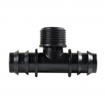 2PCS 1/2" 3/4" Threaded Tee Connectors 16 20 25mm PE Irrigation Pipe Connector Micro Irrigation System Water Pagoda Connectors