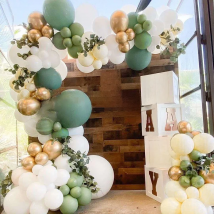 1set Retro Green Balloon Garland Arch Kit Avocado Green Balloon Wedding Birthday Party Decorations Baby Shower Kids Decoration