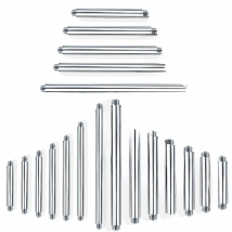 100pcs/lot Steel 14G 16G Straight Barbell Ring Earring Stud Tongue Bar Nipple Piercing Replacement Accessories Post Only No Ends