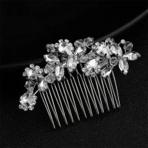 Miallo Newest Hair Clips Wedding Hair Ornaments Crystal Silver Color Alloy Bridal Hair Comb Headpieces for Women Christmas Gifts