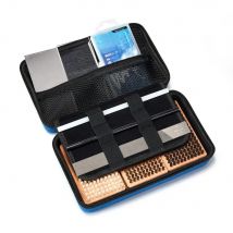 XCMAN Ski Snowboard Waxing & Tuning Complete Brush Kit - Nylon,Brass,Horsehair Brush Metal Scraper Wax Scraper and PTEX Flate Fi