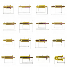2X High Current Spring Loaded Pogo Pin Connector 1A 1.5A 2A 5A High Power Heavy Current Battery Connector POGOPIN Header Charge