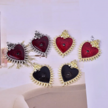 10pcs/pack Flower Evil Eye Heart Gothic Style  Metal Charms DIY Earring Bracelet Jewelry Making