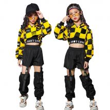 LOLANTA Kids Girl Hip Hop Dance Clothes Children Hoodie Sweatshirt Top Joggers Pants Costume Jazz Street  Performance 4-16 Years