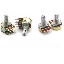 5PCS WH148 Potentiometer 3Pin 6pin B1K B2K B5K B10K B20K B50K B100K B250K B500K B1M Shaft Amplifier Dual Stereo 1/2/5/10/K 15mm