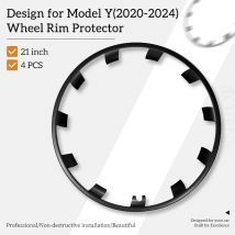Protezione del mozzo ruota da 21 pollici per Tesla Model Y 2020-2024 Protezioni patch per cerchioni prestazioni Copriruota in ABS coprimozzi