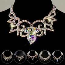 Belly Dance Necklace Rhinestone Chain Female Adult High-End Stage Profession Performance Competition Accessories