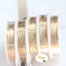 14K Gold Filled Half Round Wire One Meter Half Hard Gold Filled Beading Wire Handmade DIY Jewelry Making Findings Accessories
