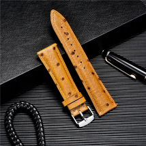 Vintage Genuine Leather Watchband 18mm 20mm 22mm Straps Ostrich Pattern Quick Release Watch Strap Bracelets Watch Accessories